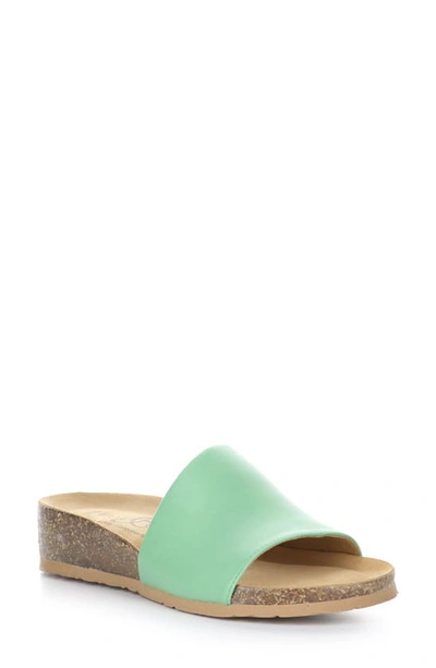 Bos. & Co. Lux Slide Sandal In Mint Nappa