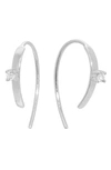 Lana Jewelry Mini Flat Diamond Hoop Earrings In White Gold