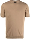 Roberto Collina Knitted Short-sleeve T-shirt In Neutrals
