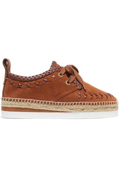 chloe leather sneakers