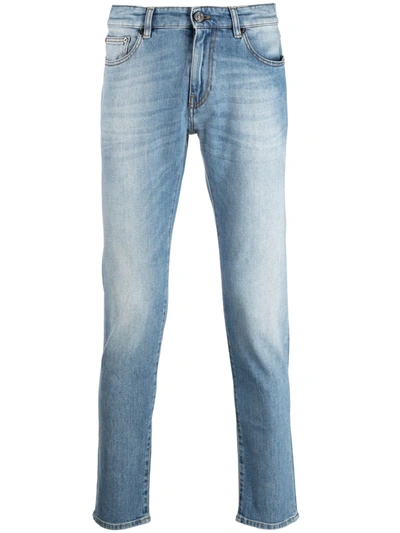 Pt01 Low-rise Slim-cut Jeans In Light Blue