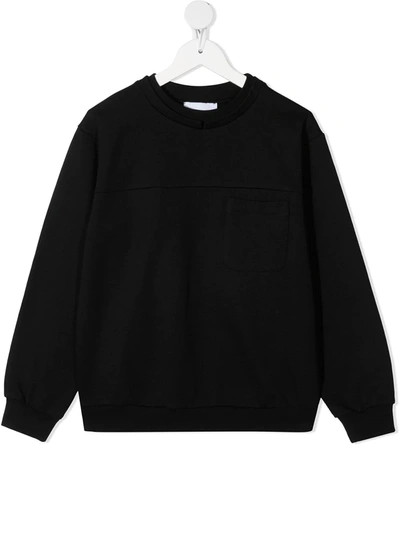 Dondup Kids' 纯色卫衣 In Black