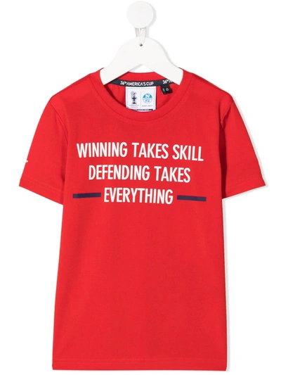 North Sails Teen Slogan-print T-shirt In Red
