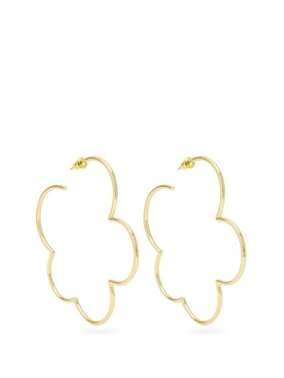 Simone Rocha Cloud Gold-plated Earrings In Yellow
