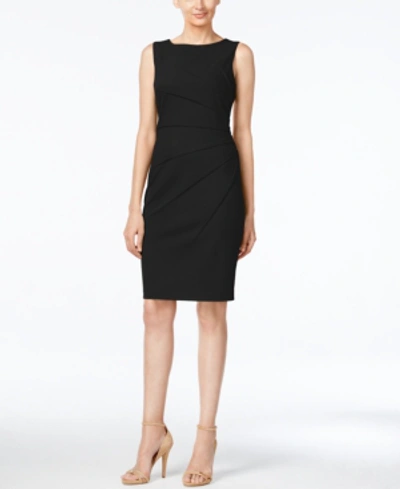 Calvin Klein Petite Starburst Sheath Dress In Black
