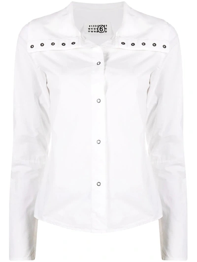 Pre-owned Maison Margiela 2000s Press-stud Shirt In White