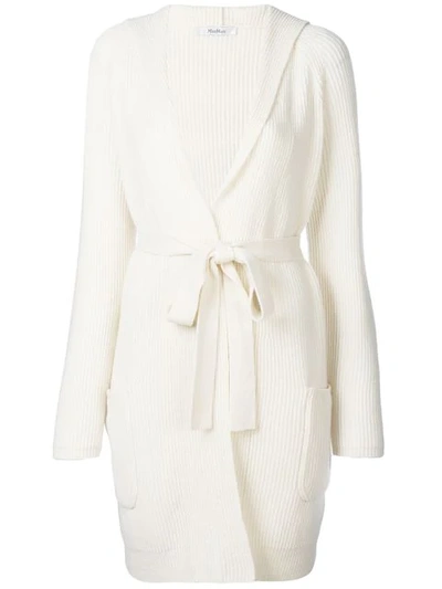 Max Mara Tecla Hooded Wool And Cashmere-blend Cardigan In Ivory