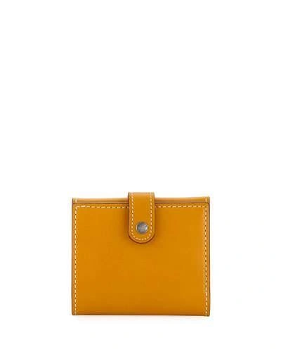 Coach Smooth Trifold Snap Wallet, Gold