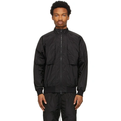 Fear Of God Double Layer Matte Nylon Track Jacket In Black