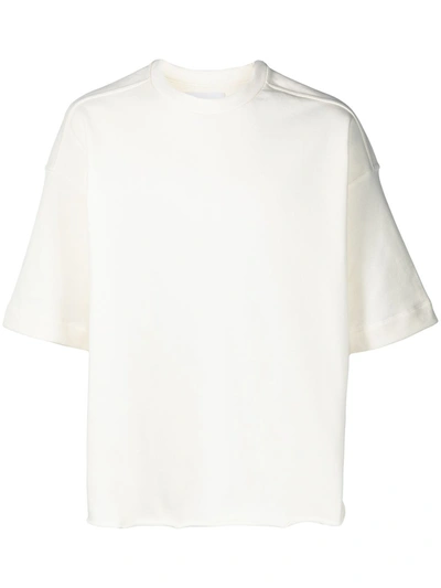 Jil Sander Drop-shoulder Half-sleeve T-shirt In Neutrals