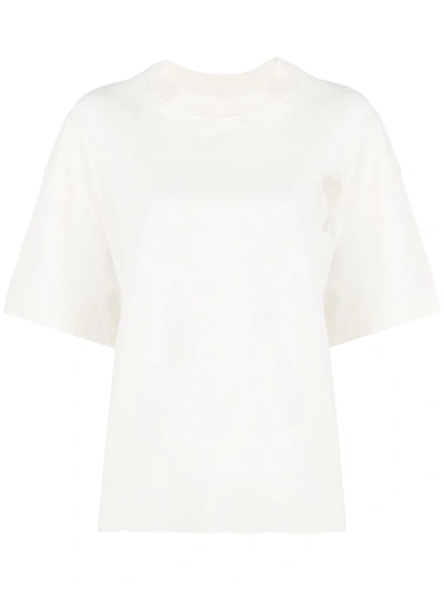 Ami Alexandre Mattiussi Ami De Coeur T-shirt In White