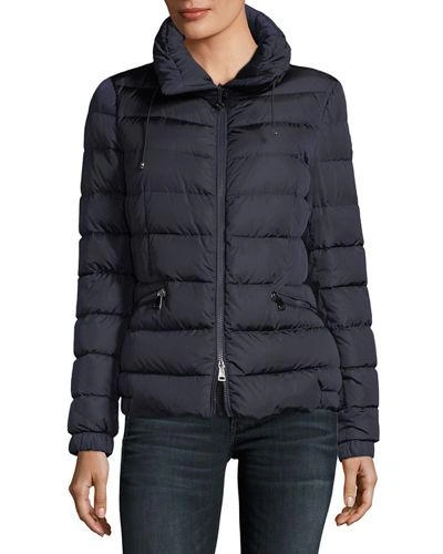 Moncler Irex Quilted Puffer Coat In Navy