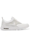 Nike Air Max Thea Perforated Leather Sneakers In White