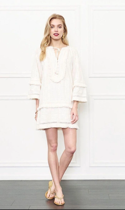 Rachel Zoe Abigail Fringe-detail Mini Dress In Ecru ModeSens