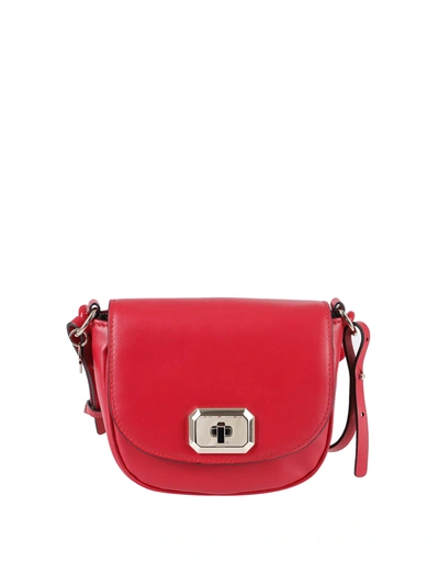 Red Valentino Maxi Handle Leather Bag In Red