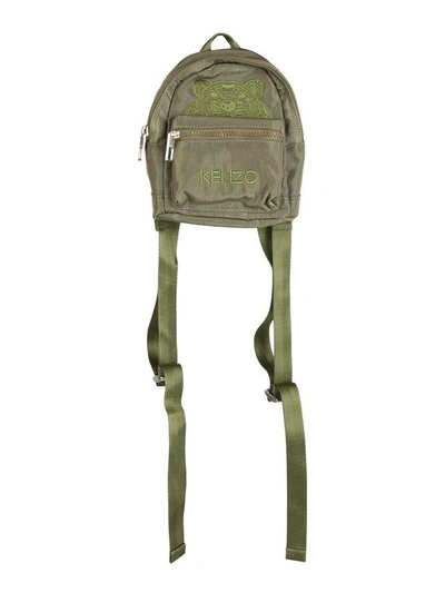 Kenzo Mini Backpack With Tiger Logo In Green