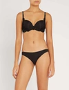 Stella Mccartney Stretch-jersey And Lace Plunge Bra In Black