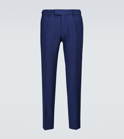 Dolce & Gabbana Wool And Mohair Suit Pants In Blue