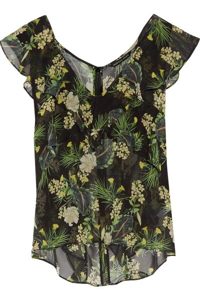 Marissa Webb Margeaux Floral-print Silk-georgette Top