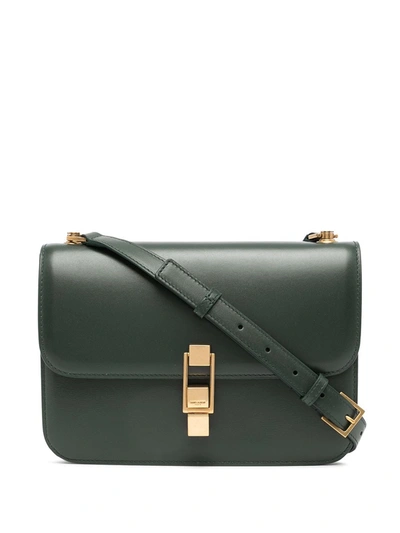 Saint Laurent Le Carré Leather Shoulder Bag In Green