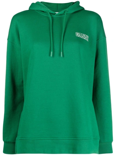 Ganni Software Isoli Oversized Hoodie Kelly Green Size Xxs/xs