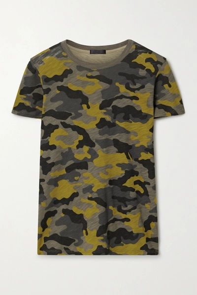 Atm Anthony Thomas Melillo Schoolboy Camouflage-print Slub Cotton-jersey T-shirt In Army Green
