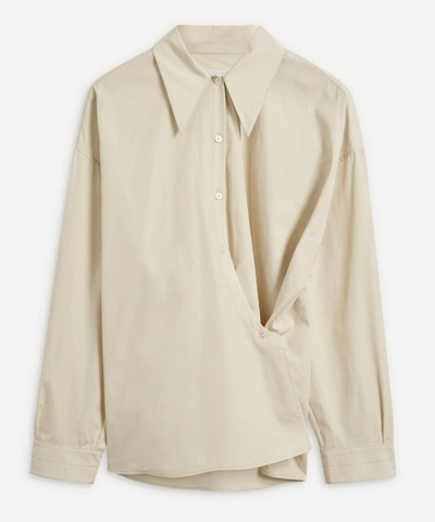 Lemaire Twisted Shirt In Light Sage