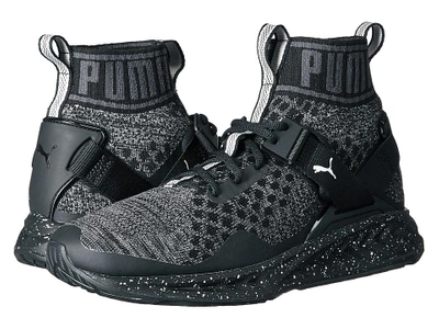 Puma - Ignite Evoknit Metal ( Black/asphalt/ Silver) Women's Running Shoes