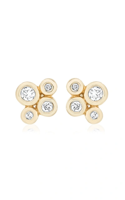 Adina Reyter 14k Yellow Gold Diamond Cluster Barnacles Stud Earrings
