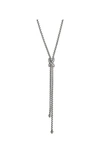David Yurman Women's Petite X Lariat Y Necklace With Pavé Diamonds In Silver