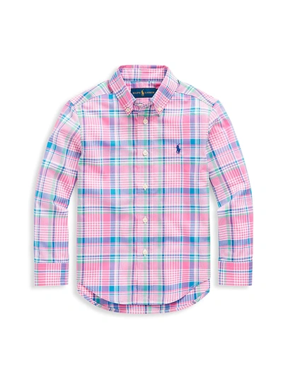 Ralph Lauren Kids' Boy's Plaid Button-down Shirt In Multi