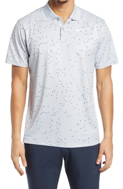 Nike Dri-fit Victory Polo In Sky Grey/ White