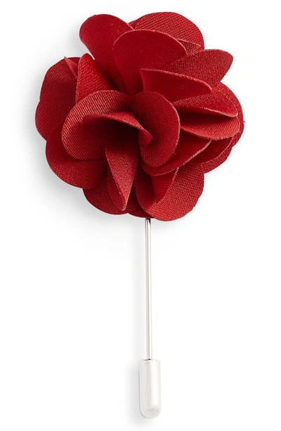 Nordstrom Floral Lapel Pin In Red
