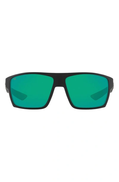 Costa Del Mar Pillow 61mm Polarized Sunglasses In Matte Black/ Green Mirror