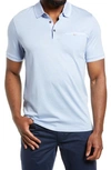Ted Baker Tortila Slim Fit Tipped Pocket Polo In Sky-blue