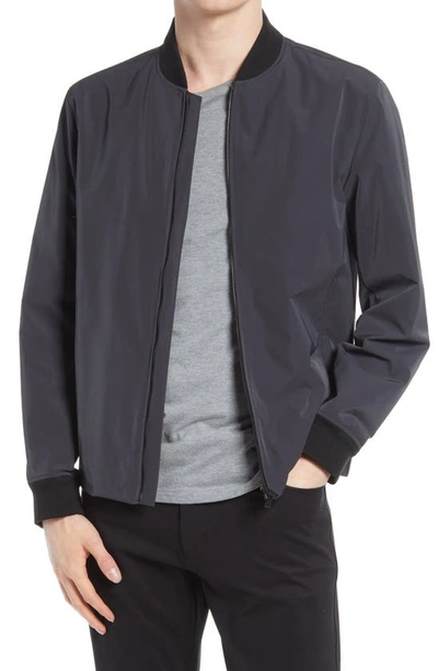 Theory City Water-resistant Slim Fit Bomber Jacket In Basalt