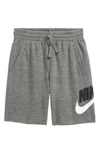 Nike Sportswear Kids' Club Fleece Shorts (little Boy) In Carbon Heather