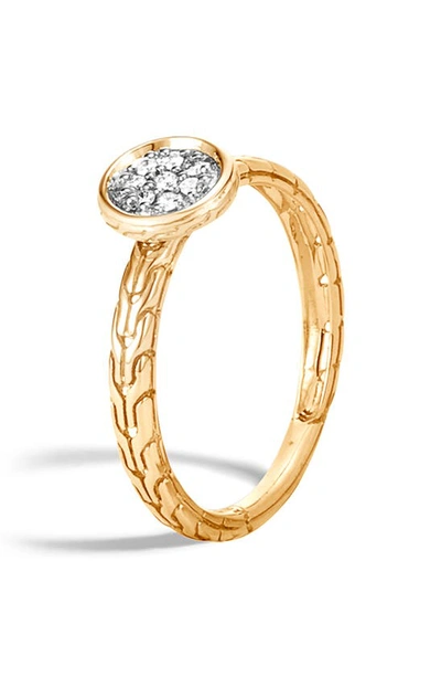 John Hardy Dot Diamond Pavé Ring In Gold