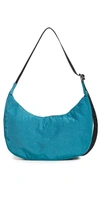 Baggu Medium Crescent Nylon Canvas Shoulder Bag In Malachite