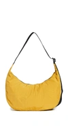 Baggu Medium Crescent Nylon Canvas Shoulder Bag In Lentil