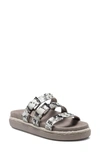Vince Camuto Ciandra Slide Sandal In Taupe/ Crepe