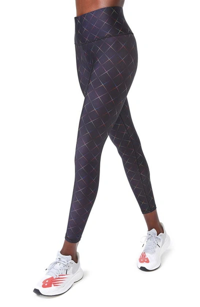 Terez Rainbow Seeing Sound Super High Waist Leggings In Rainbow Cross On Black