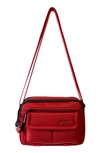 Hedgren Sustain Ellie Water Repellent Shoulder Bag In Red