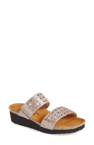 Naot Susan Sandal In Silver Threads/leather Silver