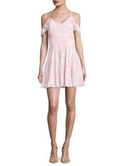 Amanda Uprichard Tate Cold Shoulder Dress In Pink