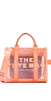 The Marc Jacobs The Mesh Small Traveler Tote Bag In Fusion Coral
