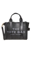 The Marc Jacobs Mini Traveler Leather Tote In Black