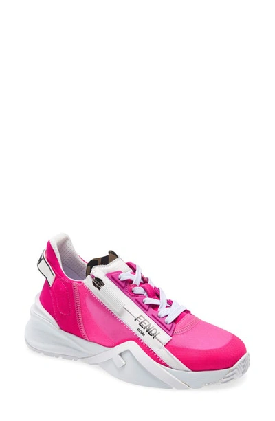 Fendi Flow Logo Low Top Sneaker In Pink