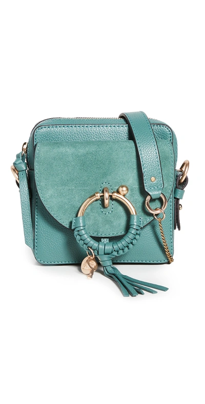 See By Chloé Mini Joan Suede & Leather Crossbody Bag In Hazy Pine
