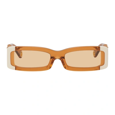 Jacquemus Orange 'les Lunettes 97' Sunglasses In Multi Orange